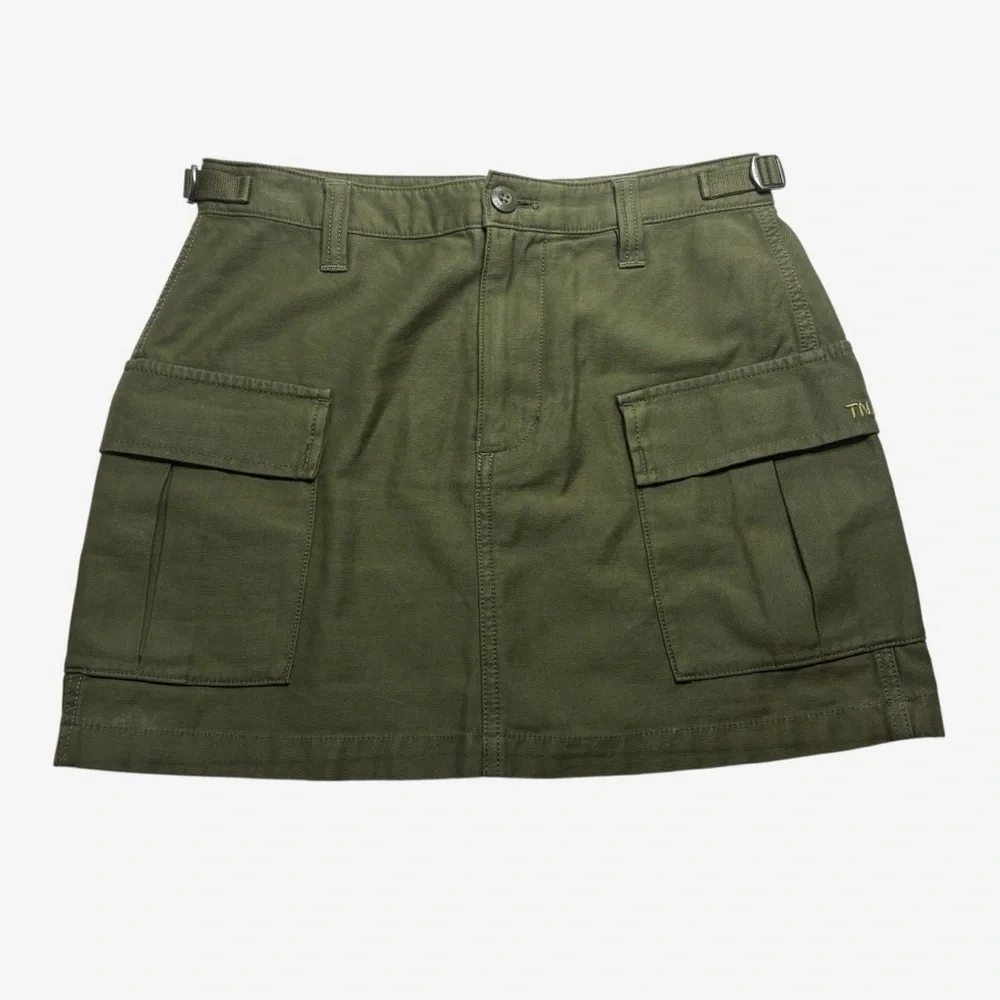 ✨ ARITZIA TNA Supply Cargo Utility Micro Mini Skirt • Army Green • Size 2 - Picture 5 of 13